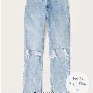 Abercrombie Curve Love 90s Ultra High Rise Straight Jeans